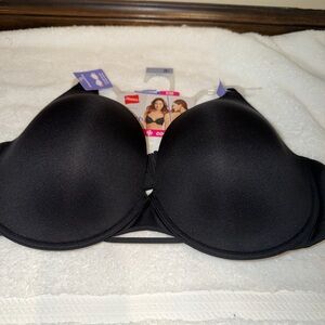 New Hanes Women's No Pinch Dream Wire Technology Wire Bra 2XL+ 46-48 D-DD Black
